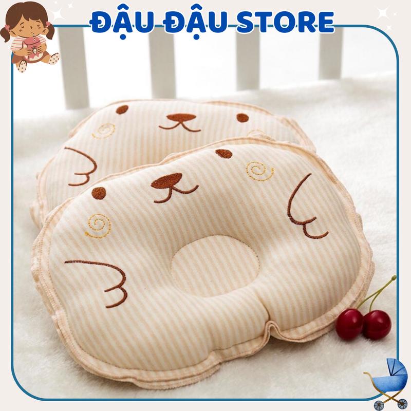 Gối lõm Gối định hình bảo vệ cotton Mềm chống méo bẹt đầu cho bé sơ sinh