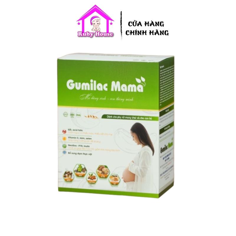 Sữa hạt bầu Gumilac mama hộp giấy nhỏ 400g 20 gói nhỏ bổ sung dinh dưỡng thai kì