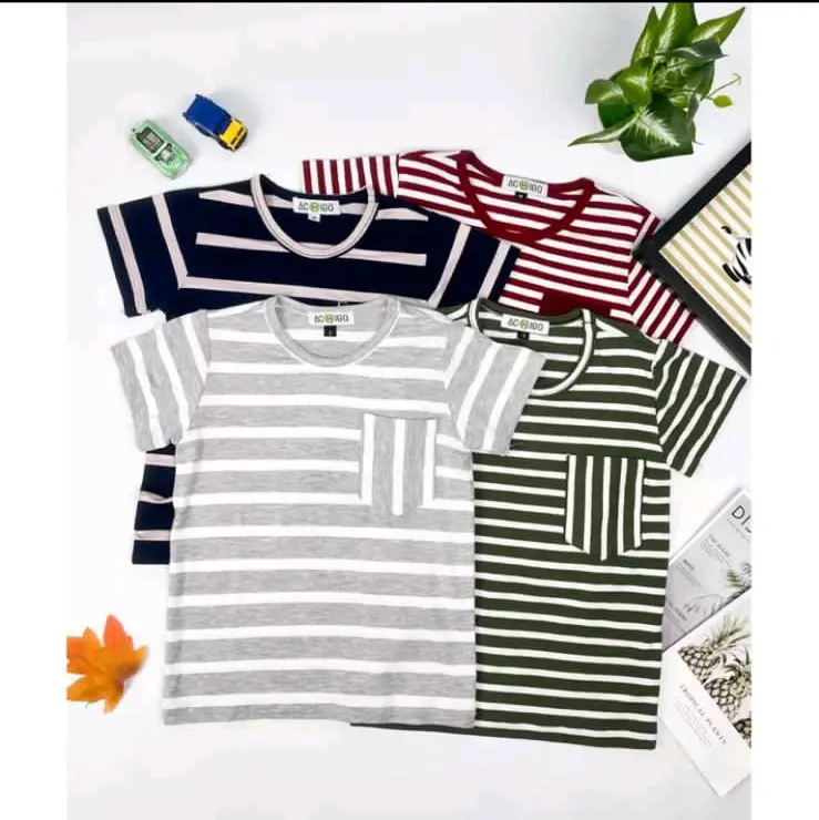 Kaos Anak Achigo / Achigo Stripe Pocket Tee