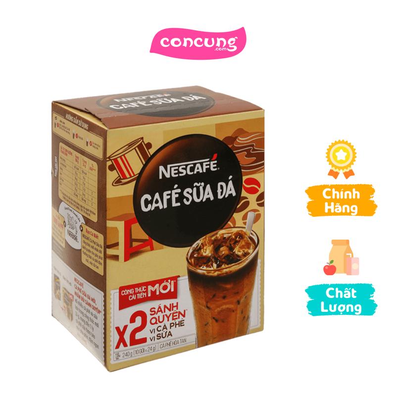 Cà Phê Sữa Đá NESCAFE Hộp 10x24g