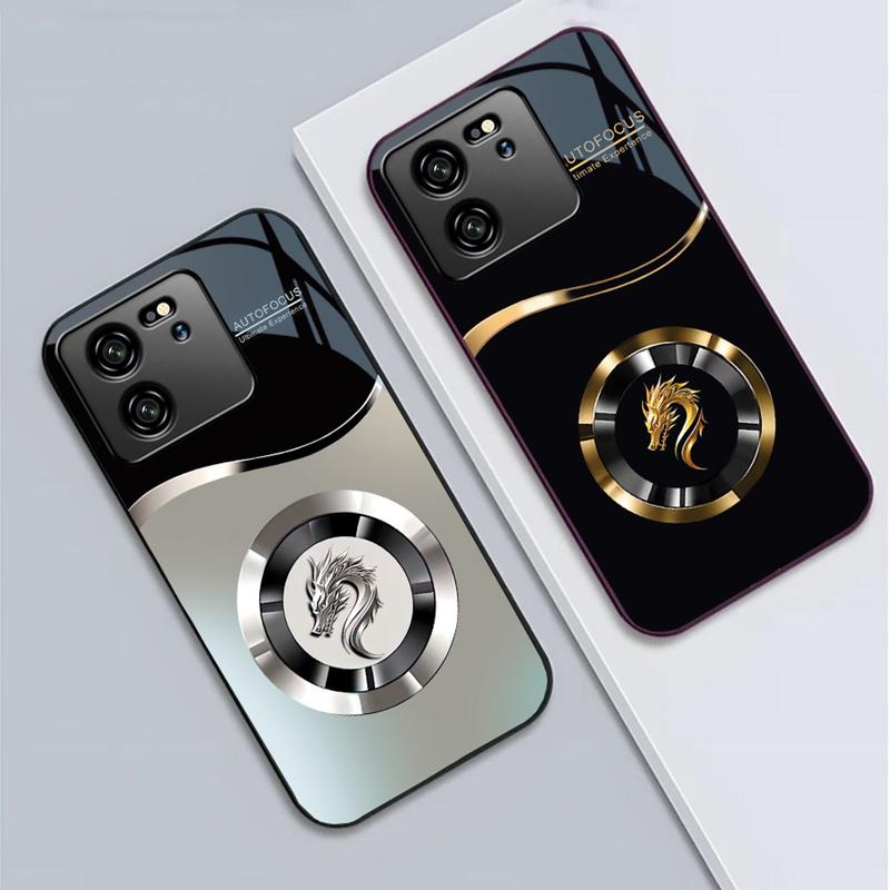 Ốp Lưng cho XIAOMI 13T/13T PRO/REDMI K60 ULTRA Mặt kính cường lực, cao cấp Họa tiết FOCUS RỒNG