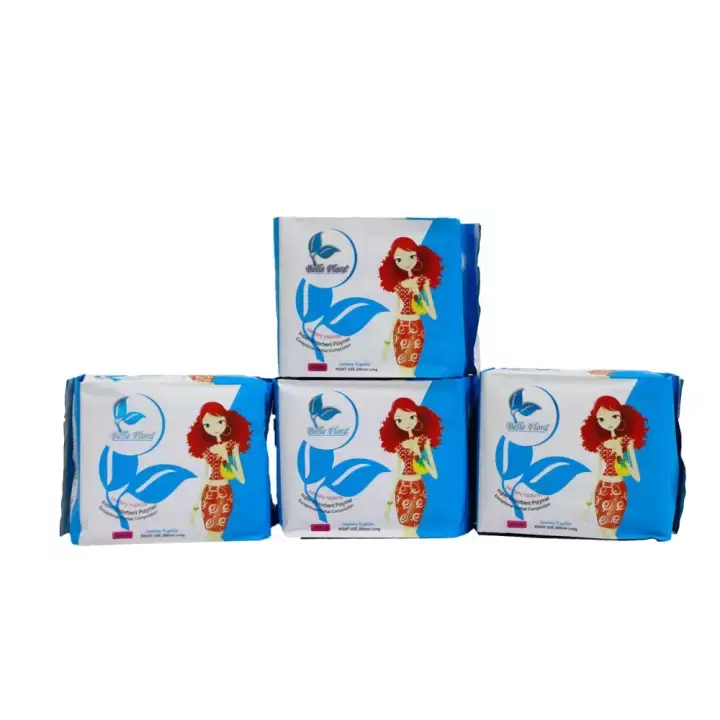 Bộ băng vệ sinh ban đêm lưới BELLE FLORA - 4 gói