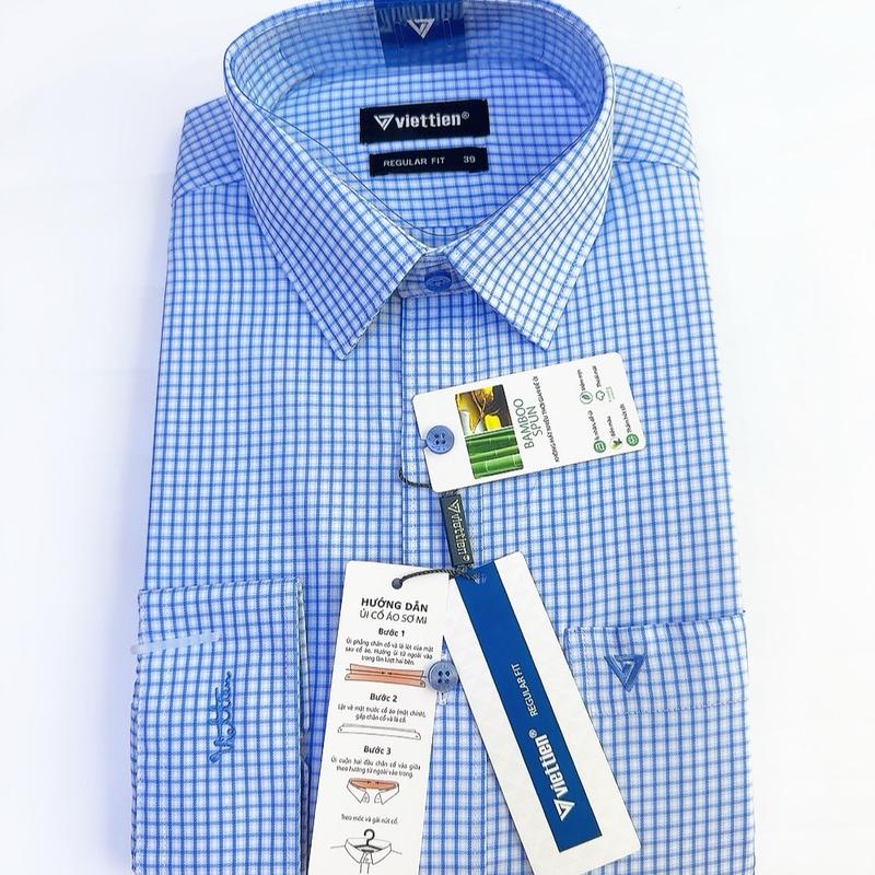  Áo sơ mi nam việt tiến dài tay phom regularfit  6742  