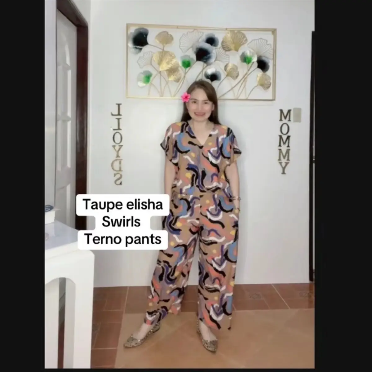 Elisha coords pants challis fabric by Lloyds Printed pants and blouse Womenswear