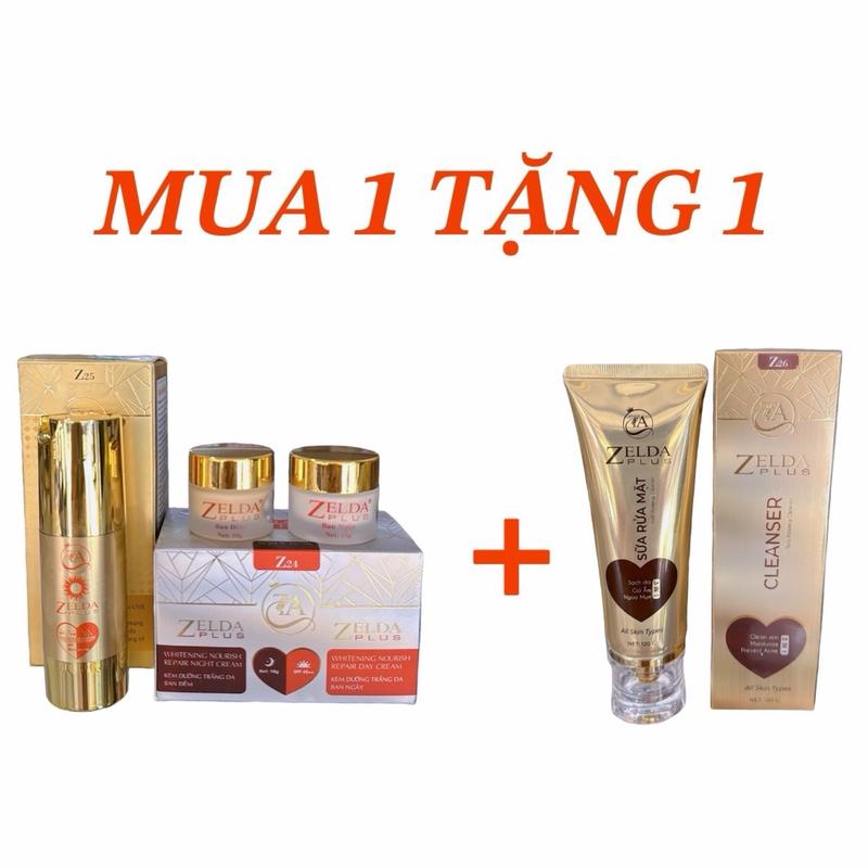 Mua 1 Combo kem Nám (1 Bộ mini + 1 Chống Nắng ) Tặng thêm 1 sữa rữa mặt Zelda plus Skincare Son Làm Đẹp Da