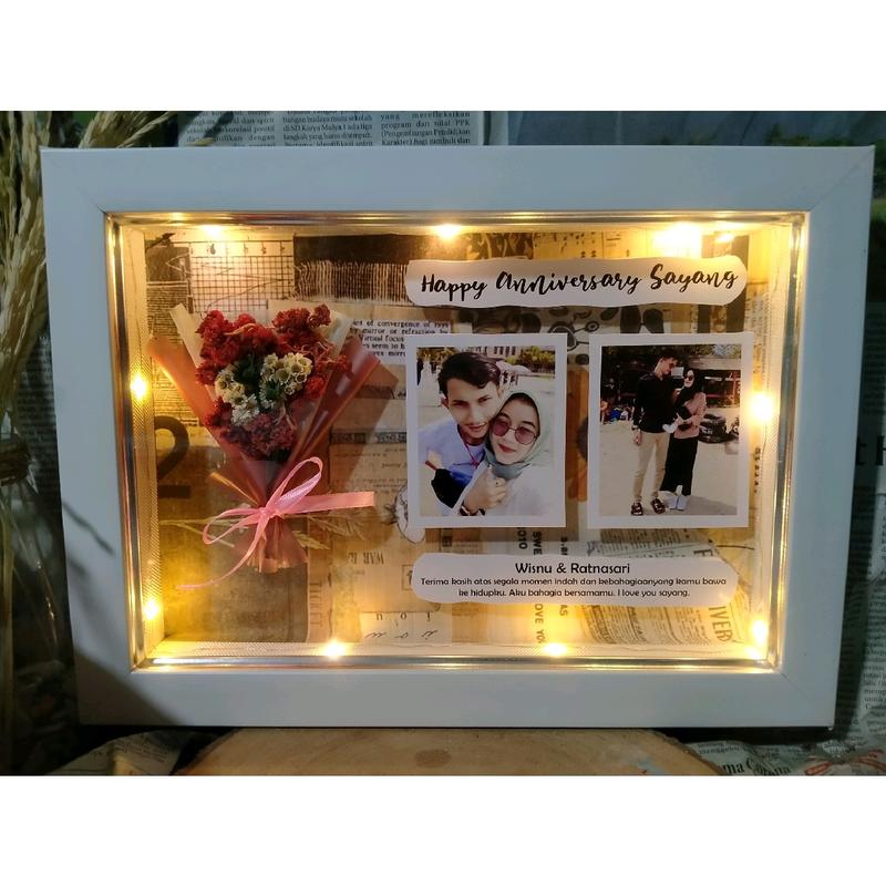NEW dried flower in frame 20x28cm Kado ulang tahun cewek kad - Shop ...