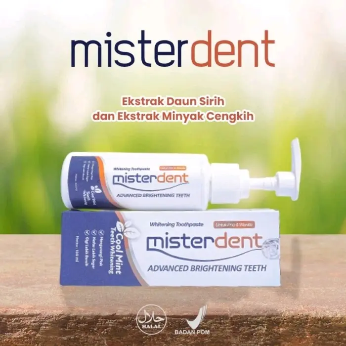 Misterdent Advanced Brightening Pemutih Gigi Atasi karang Gigi Kuning