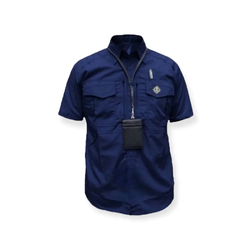 Kemeja Tactical Lengan Pendek Pria Anti Sobek Warna Abu - Cocok Untuk Seragam Kerja Outdoor Indoor Dan Petualangan 5