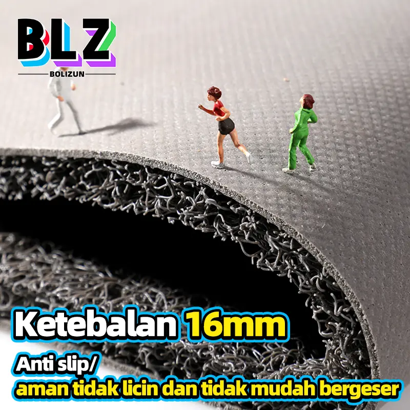 Karpet Mobil 5 Pcs 2 Baris Universal pvc mie bihun Penebalan 16MM/ Universal bisa diaplikasikan ke semua mobil Car Kendaraan 7