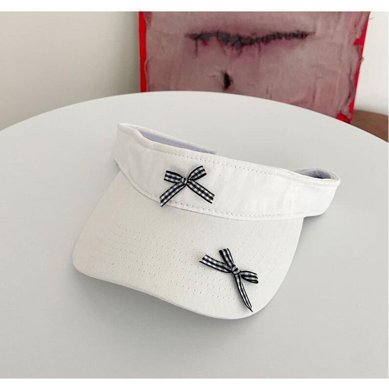Product Introduction of Original bow top hat, sun protection hat, children's cute sports sun shading tennis hat 8