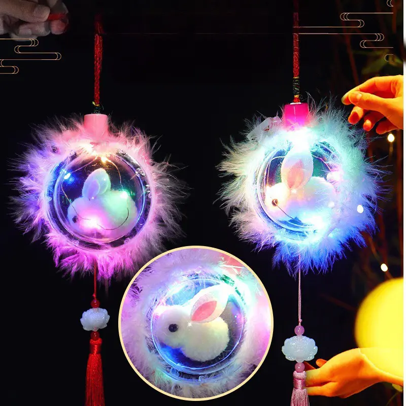 Đồ chơi lồng đèn trung thu - Lồng đèn thỏ ngọc đáng yêu xinh xắn