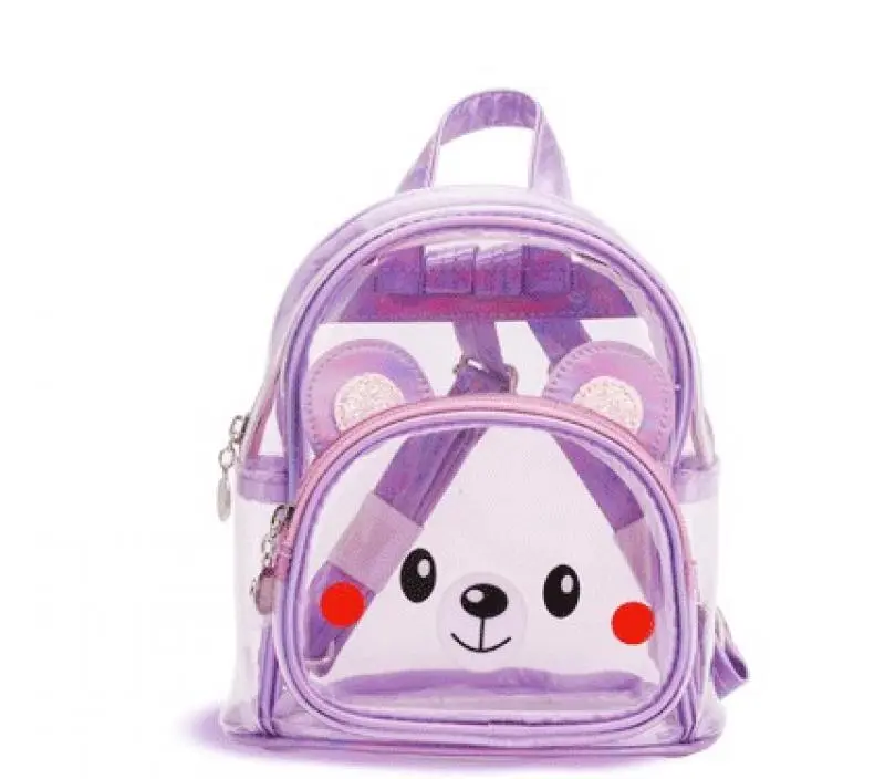 Tas Ransel Sekolah Anak Mika Transparan Motif Mini karakter- Tas Sekolah Anak - Tas Anak Perempuan Fashion Motif 4