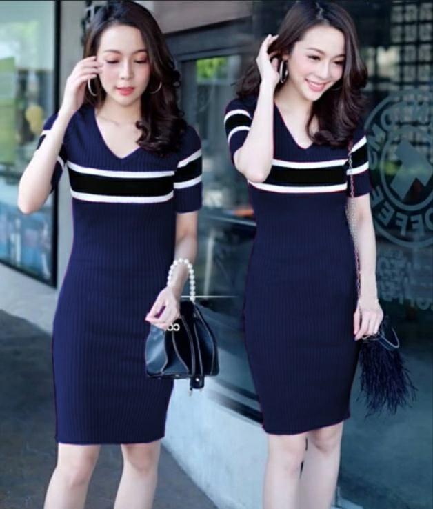 V DRES salur Rajut polet PREMIUM Casual Nyaman 2