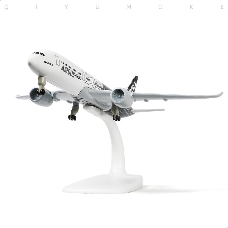 A350 Prototype Airplane Model with Stand, 1 Box 1/300 Diecast Metal Airplane Model, Display Decoration for Aviation Enthusiasts Gifts 2