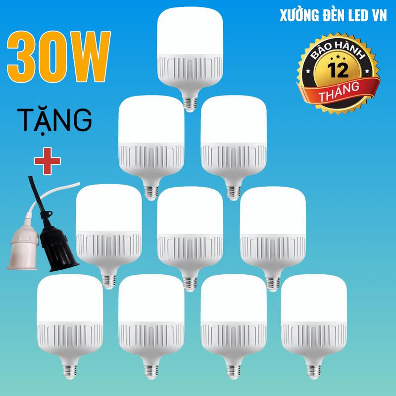 Bộ 10 bóng đèn led 30W đuôi kín nước E27