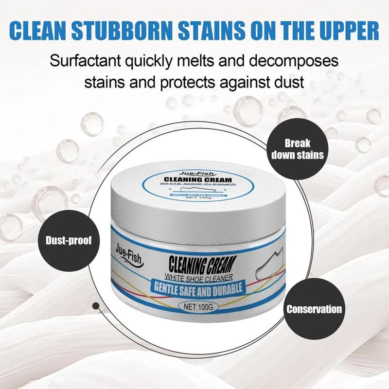 Product Introduction of White Shoe Cleaning Cream Shoe Stain Remover Shoe Cleaner For White Sneake Shoes Cleansing Gel With Wipe Sponge 27