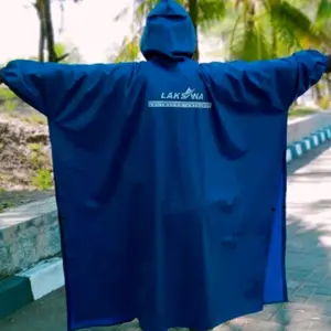 JAS HUJAN PONCO/KELELAWAR  JUMBO  Bahan Tebal luntur Awet anti Rembes pvc 025 BY LAKSANA