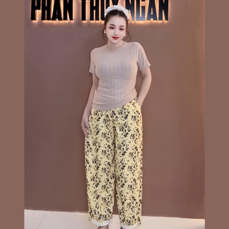 [40-60KG] SET PHỐI 9T ÁO THUN XƯỚC/NHŨ QUẦN CHẤT ĐŨI XƯỚC MỀM ĐẸP LAI REN cho nữ,vải mềm mịn 5