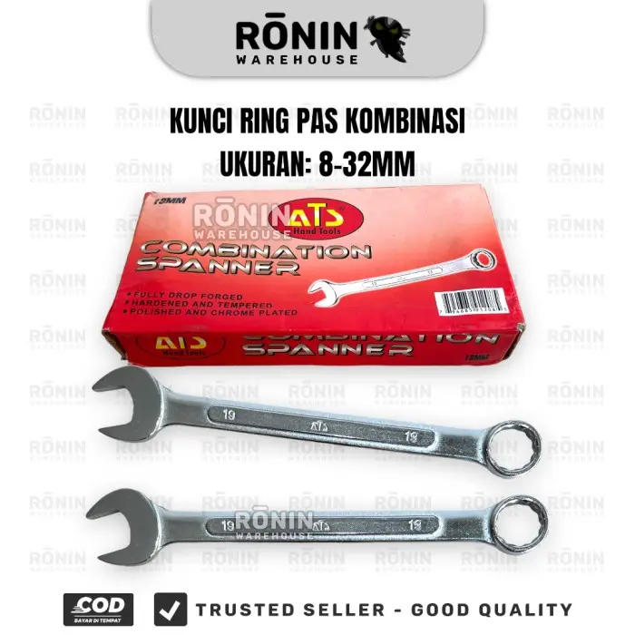 ATS Kunci Ring Pas Kombinasi 678910 11 12 24 25 32 Combination Spanner