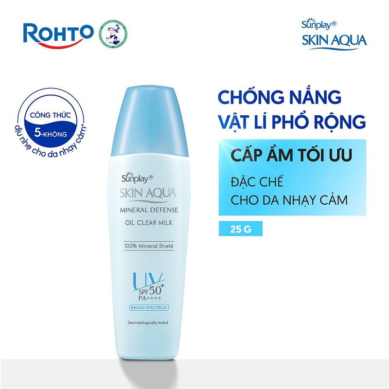 Sữa chống nắng giảm dầu (Sunplay Skin Aqua Mineral Defense Oil Clear Milk) 25g