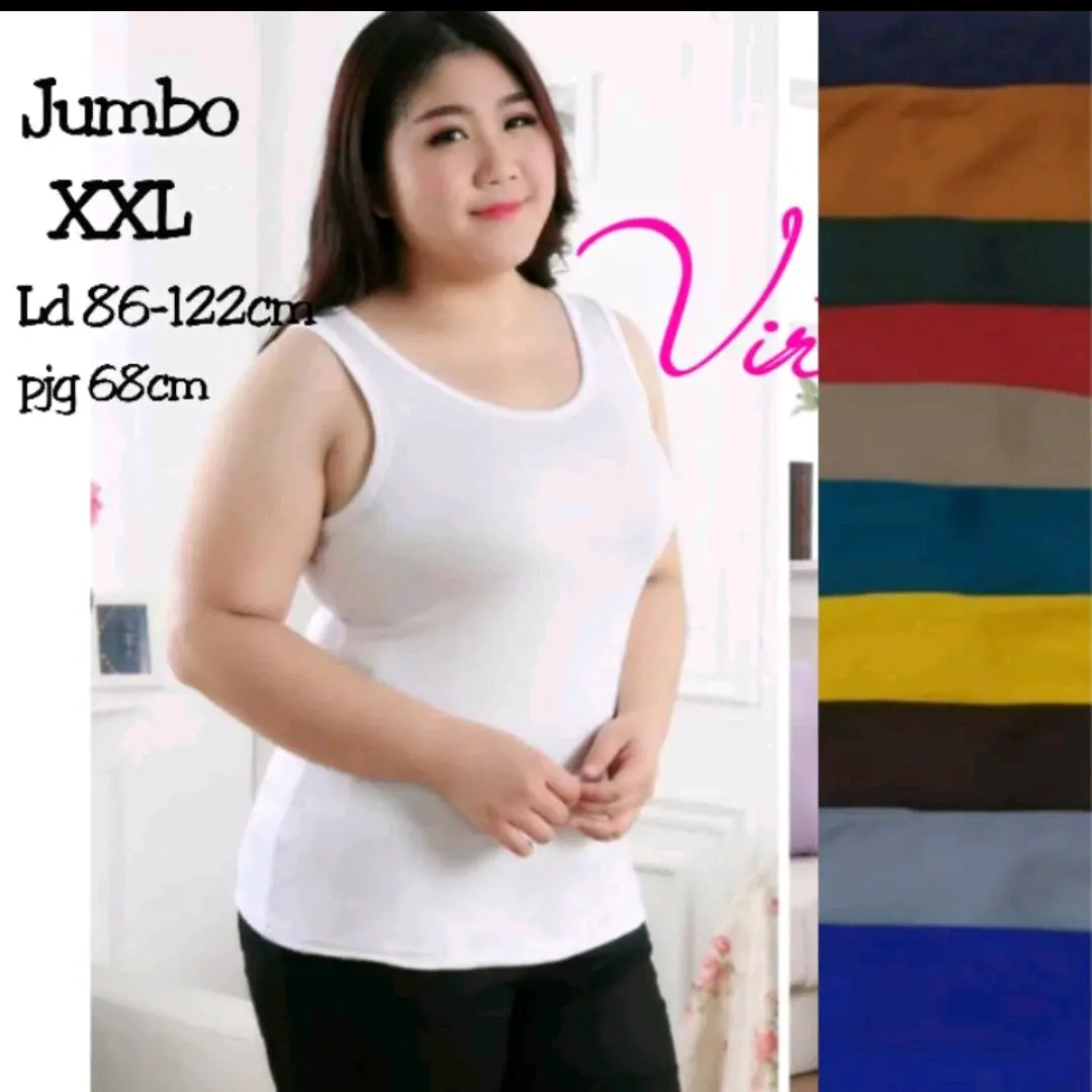SINGLET PREMIUM TALI BESAR/TANKTOP JUMBO/SINGLET JUMBO Katun Tebal