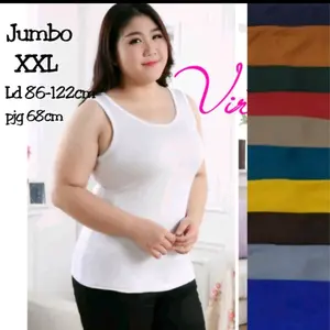 SINGLET JUMBO WANITA PREMIUM/TANKTOP JUMBO TALI BESAR WANITA SV