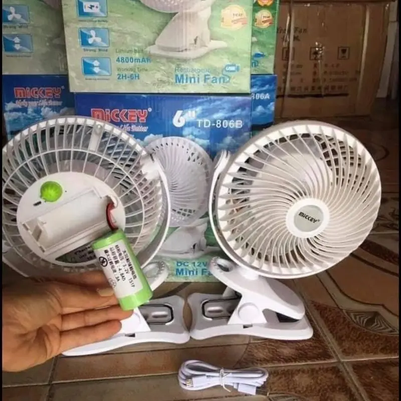 Quạt kẹp tích điện mikey Bảo hành của nhà sản xuất 3