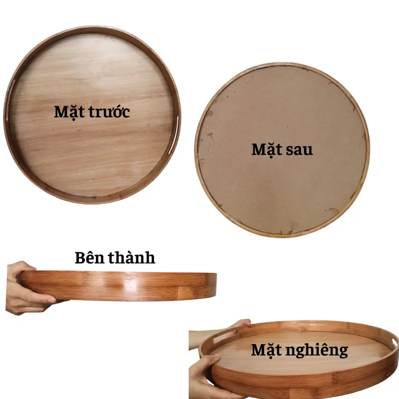 Khay gỗ tròn đựng đồ thờ, mâm gỗ đựng bộ hoa mặt trời, khay mây đựng đồ thờ Decor, khay tre đựng mứt tết, khay tre đựng đồ thắp hương Gốm Nhà Lò 4