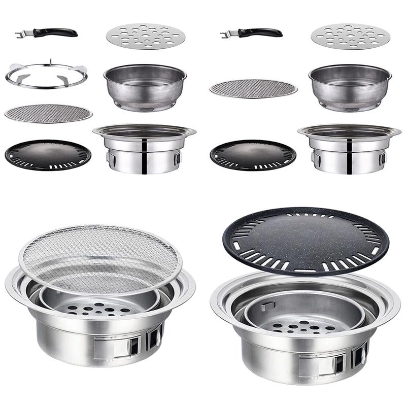 Product Introduction of Korean Charcoal Barbecue Grill Household Korean BBQ Grill Non-Stick For Home Kitchen Outdoor Garden Barbecue Stove 10