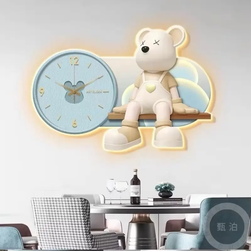 Đồng hồ gấu beatrick trang trí decor treo tường Decor Phòng Trang Trí Nhà đồng  hồ 7
