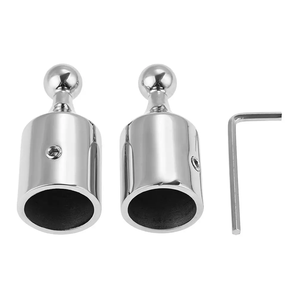 2Pcs 316 7/8 Inch 22mm Eye End Ball FOR Bimini Marine with L Shape Hex Wrench