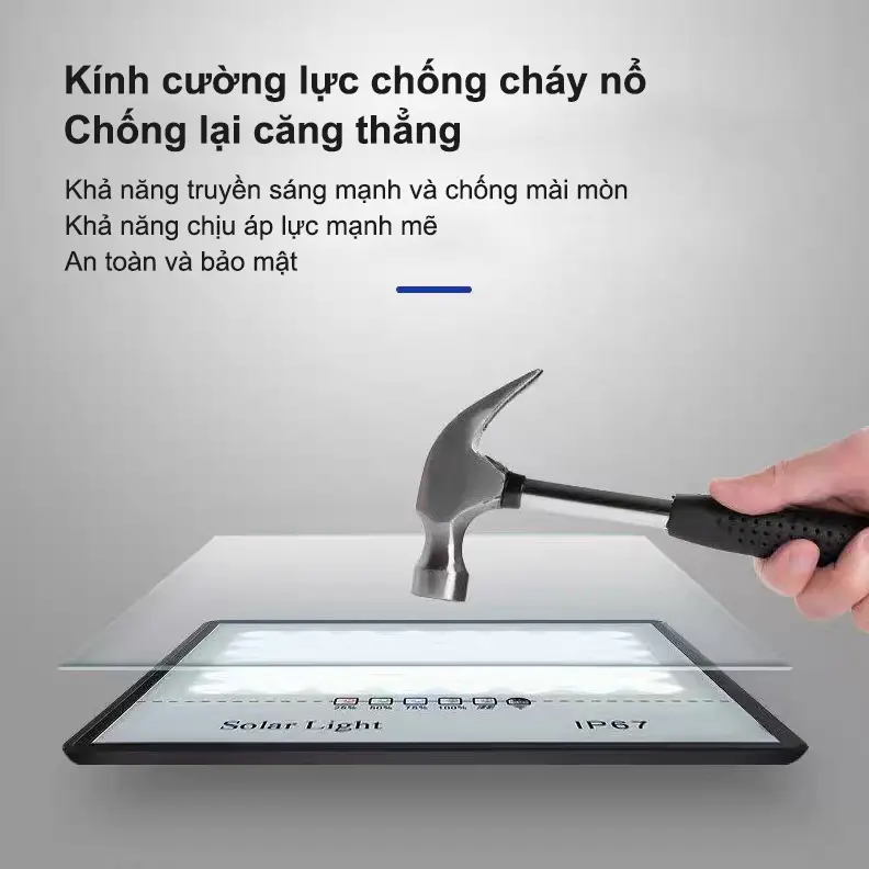Đèn năng lượng mặt trời 200W chống nước và chống chói mới nâng cấp đèn tiết kiệm năng lượng điều khiển từ xa 3
