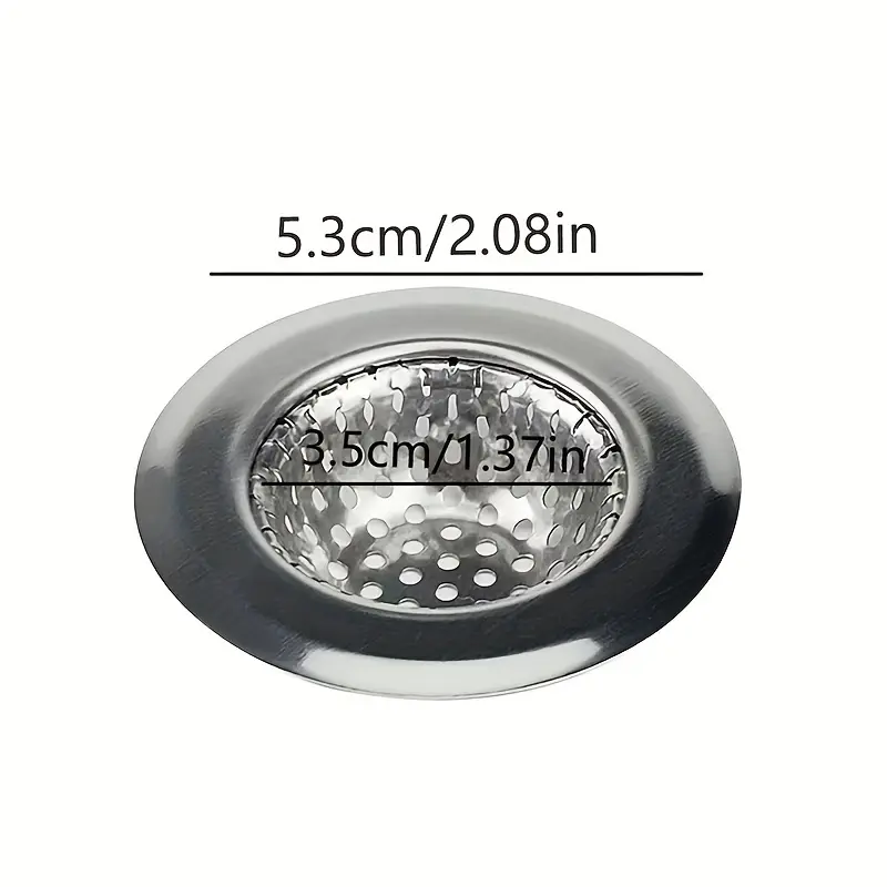 A Stainless Steel Kitchen Sink Strainer, Kitchen Vegetable Basin Drain Strainer, Wide Edge Design Diameter 11.43cm, Suitable for Most Kitchen Sinks [Silver] 6