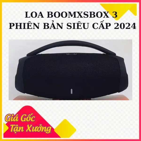 Loa bluetooth Boommsbox 3 Không Dây Công Suất 60W Âm Hay - Bass Căng - Nghe Cực Đã HOT 0