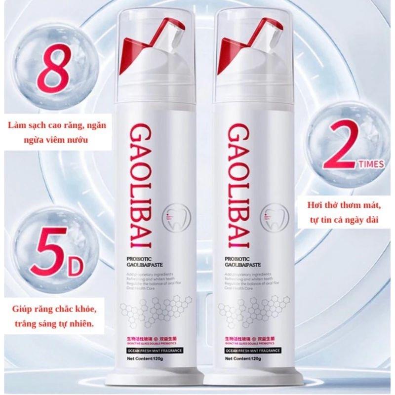(Combo 2 Tuýp)Kem Đánh Răng Nano Bạc GAOLIBAI Làm Sạch Mảng Bám Cao Răng Và Giúp Trắng Răng 6