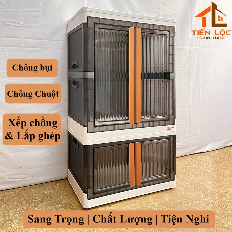 Tủ nhựa cho bé xếp chồng sâu 40cm, tủ quần áo nhựa trẻ em, tủ nhựa lắp ghép không cần lắp đặt 0