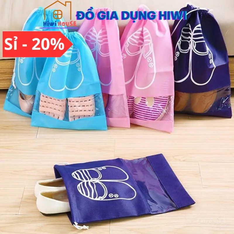 High-grade drawstring canvas shoe bag waterproof travel luggage suitcase storage