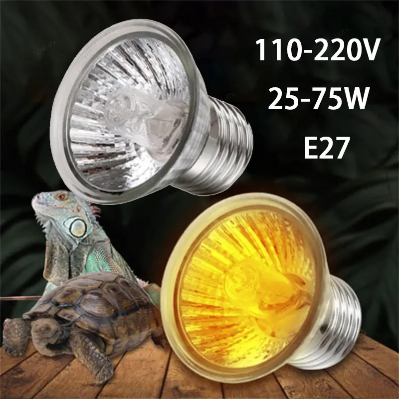 Bóng đèn sưởi UVA, 25W, 50W, 75W, Đèn sưởi cho bò sát, Máy sưởi cho rùa và thằn lằn, 110V và 220V, FEH1VN