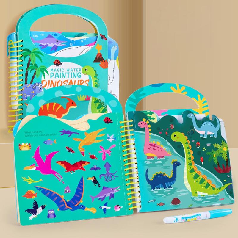 Product Introduction of Magic Travel Water Painting With Activities Stickers Student Puzzle Toy Watercolor Books Kids Christmas Gift 24