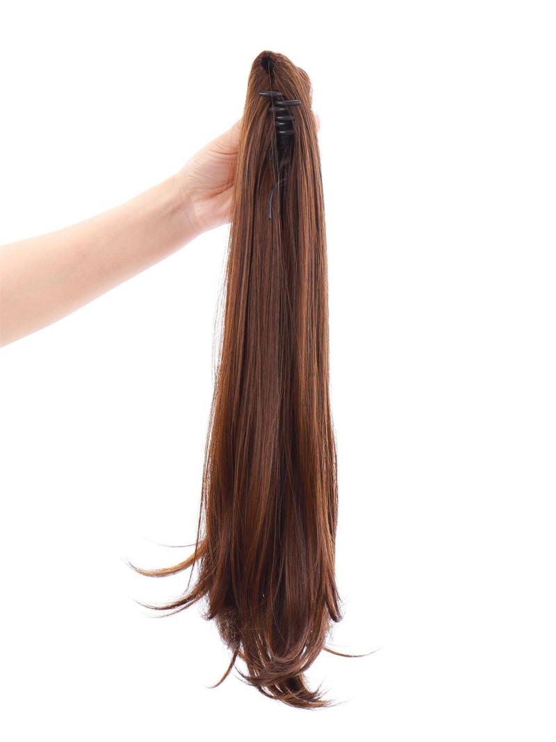 Product Introduction of Women's 20 Inch Long Straight Ponytail Extension, Natural Synthetic Hairpiece for Daily & Party Hairstyle Decoration 0