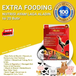 Jamu Ayam Laga EXTRA FOODING ALADIN Isi20Kapsul Nutrisi Ayam Laga, Ayam Hobi