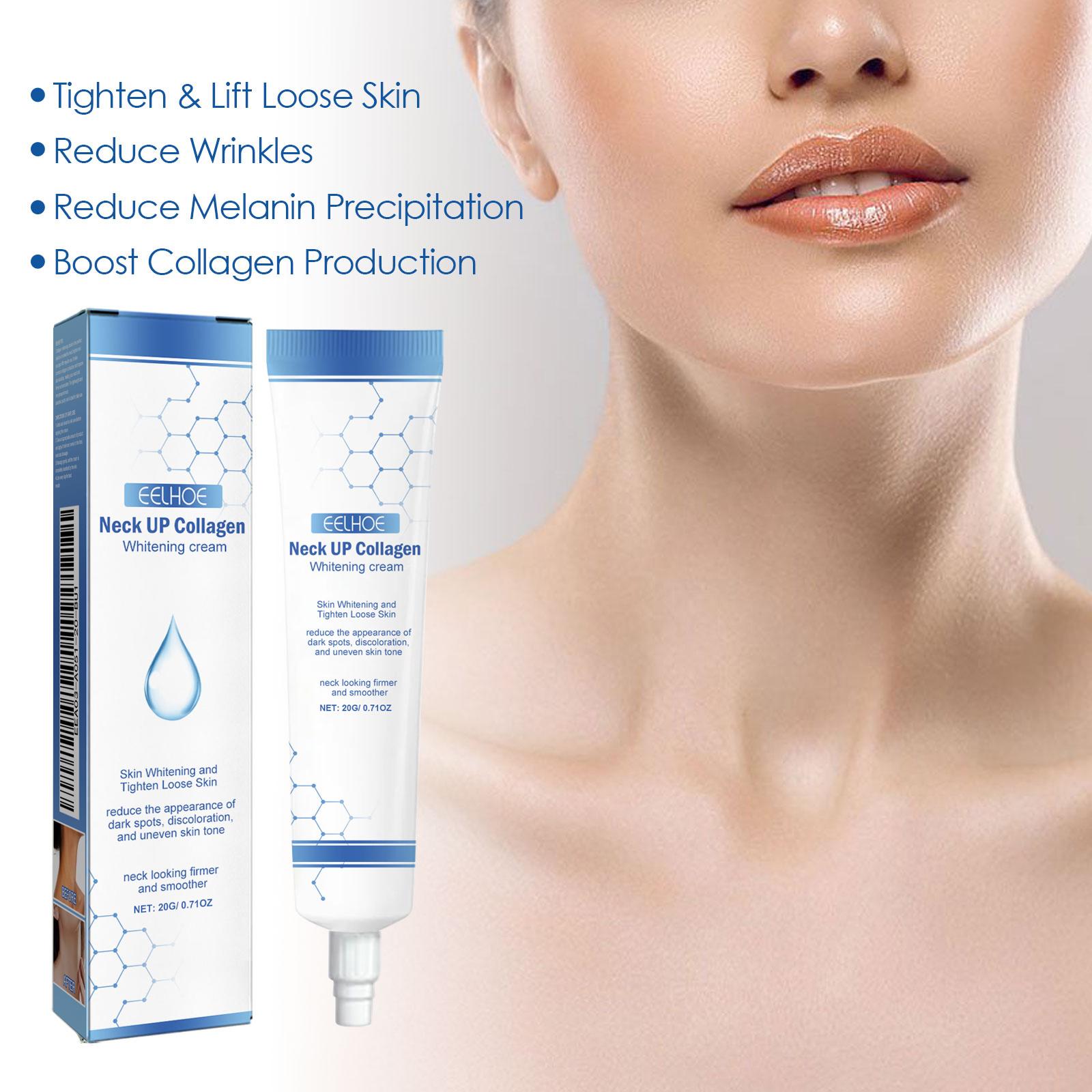 Krim Pemutih Kolagen Leher EELHOE, Menghaluskan Garis Leher, Mengangkat dan Mengencangkan Leher, Krim Perawatan Leher Angsa