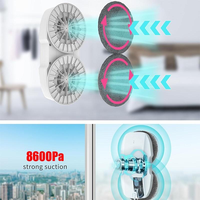 8600PA Electric window cleaner robot Automatic Glass Cleaning Machine Remote Window Cleaning Robot Intelligent Water Spray Window Cleaner 1