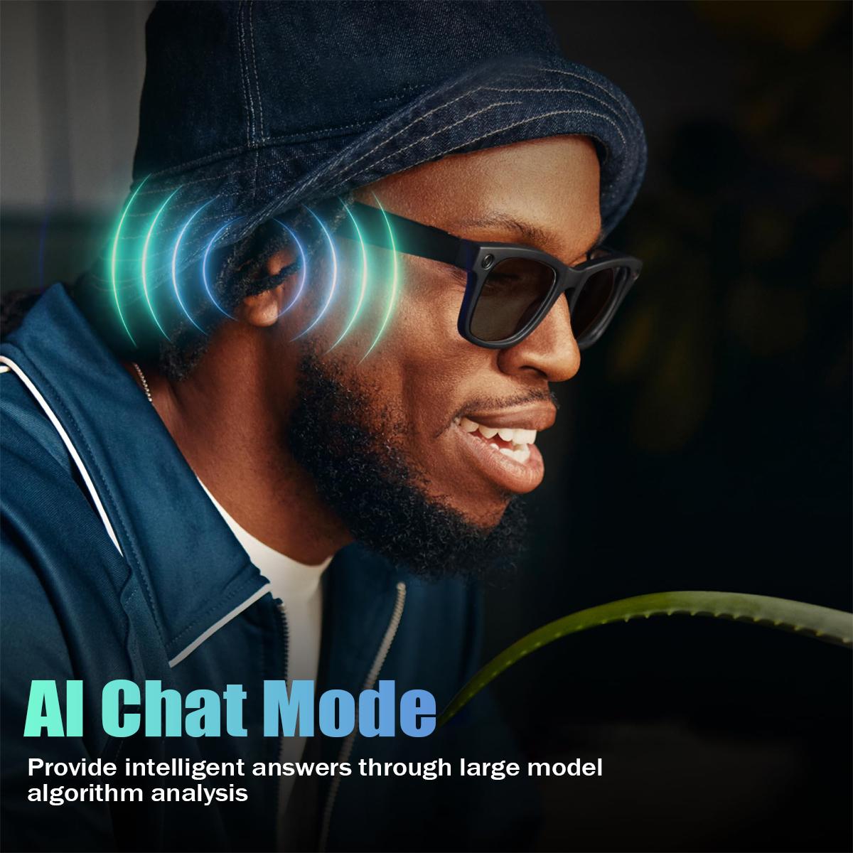 800W HD AI Smart Glasses Camera Video Recording AI Translate Eyeglasses Wireless Bluetooth Call Glasses Color-changing Lenses