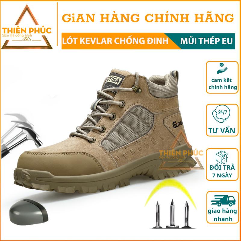 Giày bảo hộ cổ cao guyisa giày chống đinh lao động nam giày lao động nam siêu bền