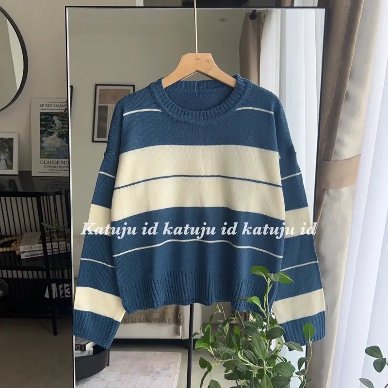 Atasan Rajut Motif Garis RINSYI 0