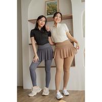 Gambar [LAST STOCK] FitYou Zawi Legging 2 in 1 Layer/ Legging Hijab friendly Wanita Lembut Melar Nyaman Waist Stretch Celana - Greystone, S dari FitYou Kab. Tangerang 5 Tokopedia