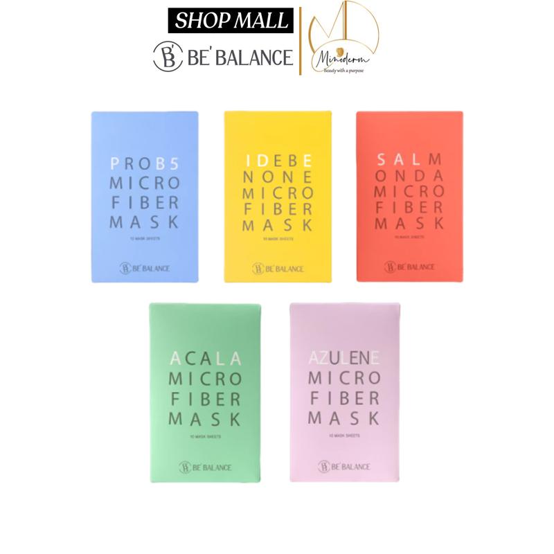 Mặt nạ BE BALANCE MICRO FIBER MASK 3in1 Vải Vi Sợi Cao Cấp cấp ẩm phục hồi chống lão hoá căng bóng da Skincare