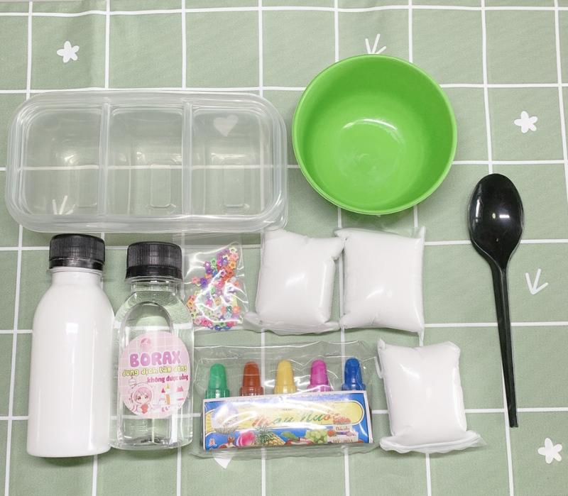 Bộ Kit Làm Butter Slime Bơ 8 Món Gồm Đất Sét Và Màu Nước