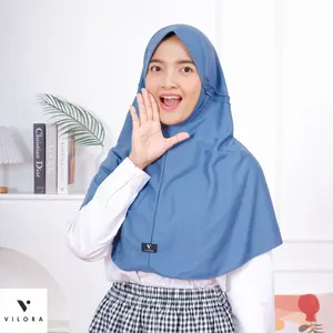 Vilora - Kerudung Sekolah Serut New Color 2023 (Hijab Instan Sekolah)